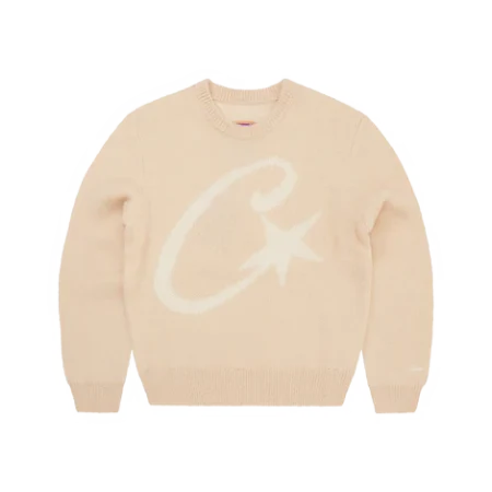 C STAR MOHAIR KNIT SWEATER [CREAM]