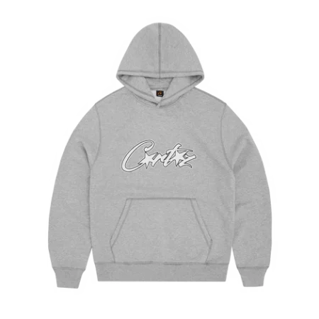 SATIN ALLSTARZ APPLIQUÉ HOODIE [GREY]