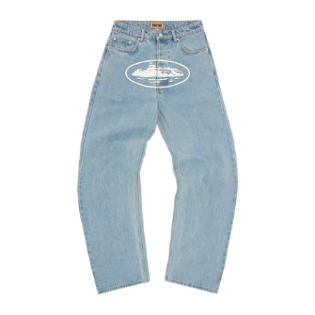 Corteiz ALCATRAZ BAGGYJEANS [WASHED BLUE]